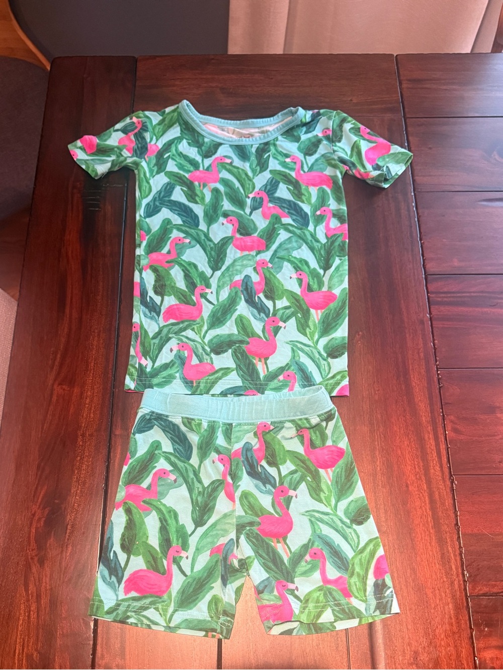 Little Sleepies Palm Springs Shorts and Shirt Sleeved Pajamas Set